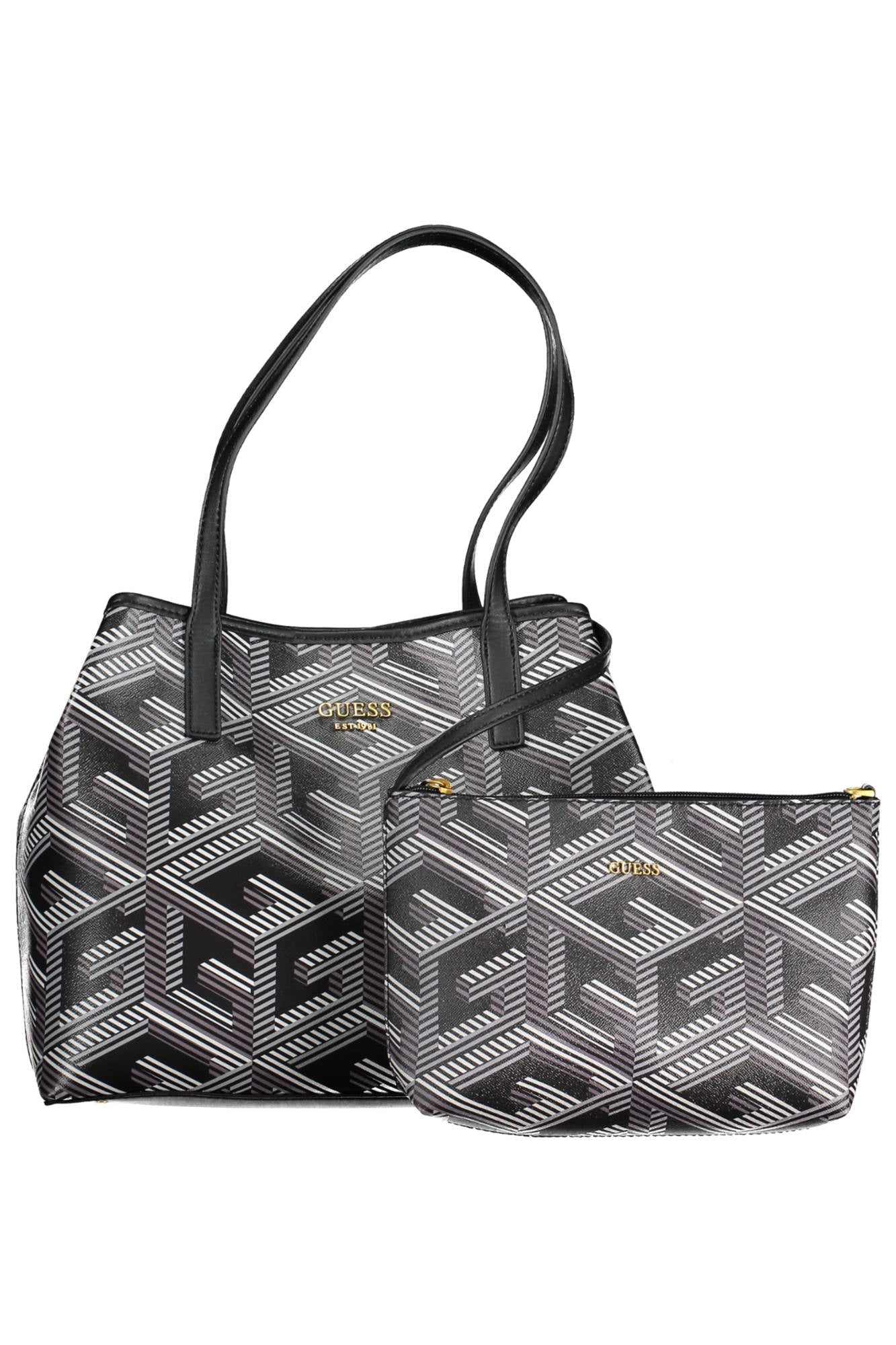Guess Jeans Black Polyurethane Handbag - Fizigo