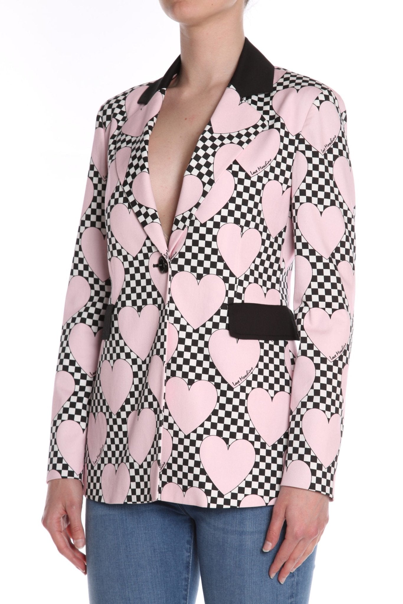 Love Moschino Pink Acetate Jackets & Coat - Fizigo