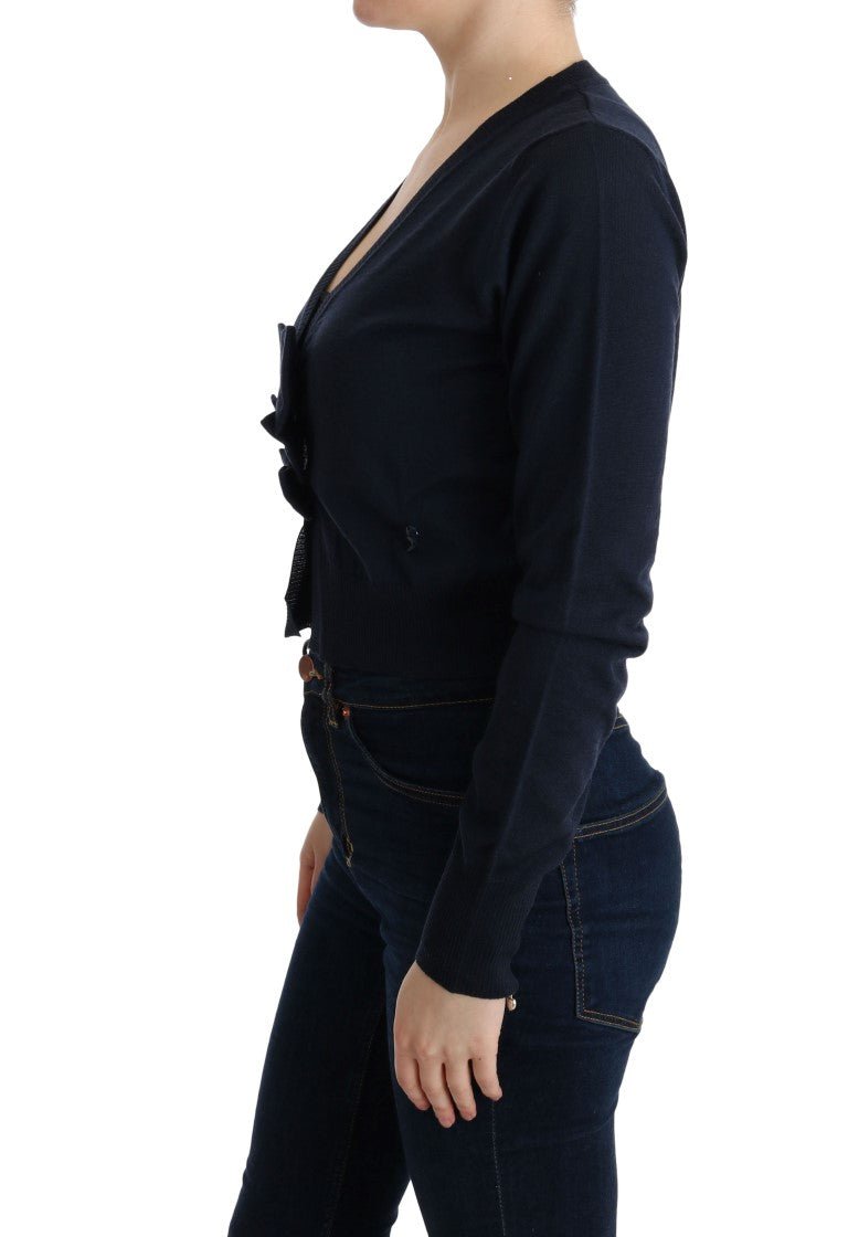 MARGHI LO' Blue Wool Blouse Sweater - Fizigo