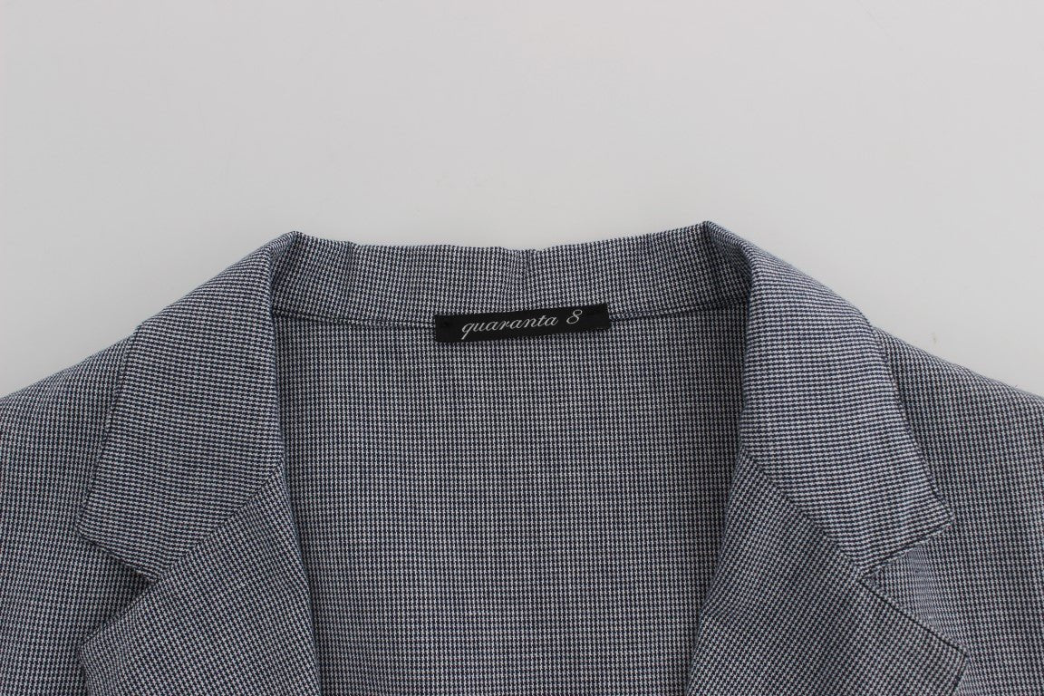 Master Coat Blue Double Breasted Regular Fit Blazer - Fizigo