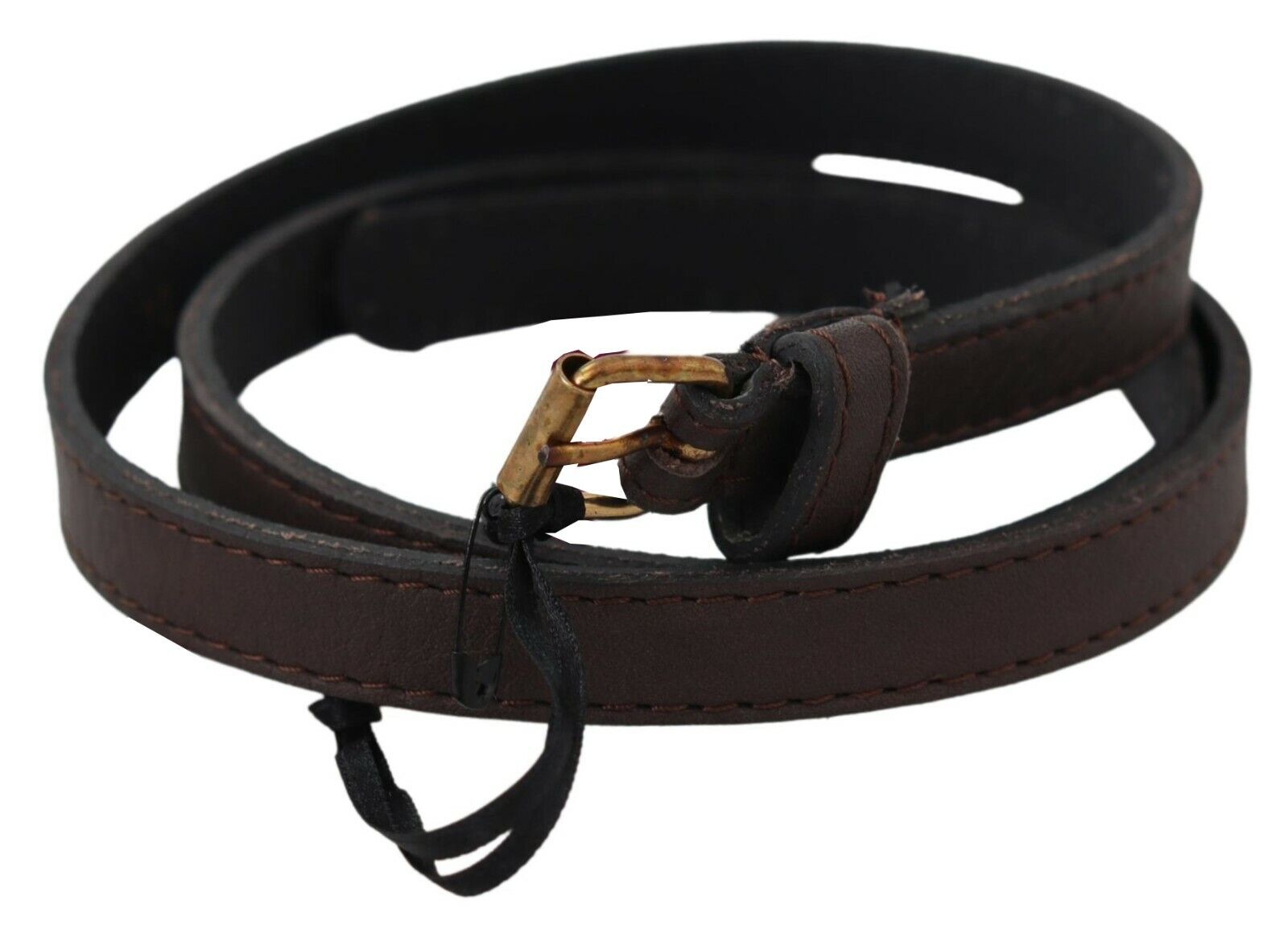 MILA SCHÖN Brown Genuine Leather Skinny Fashion Dark - Fizigo