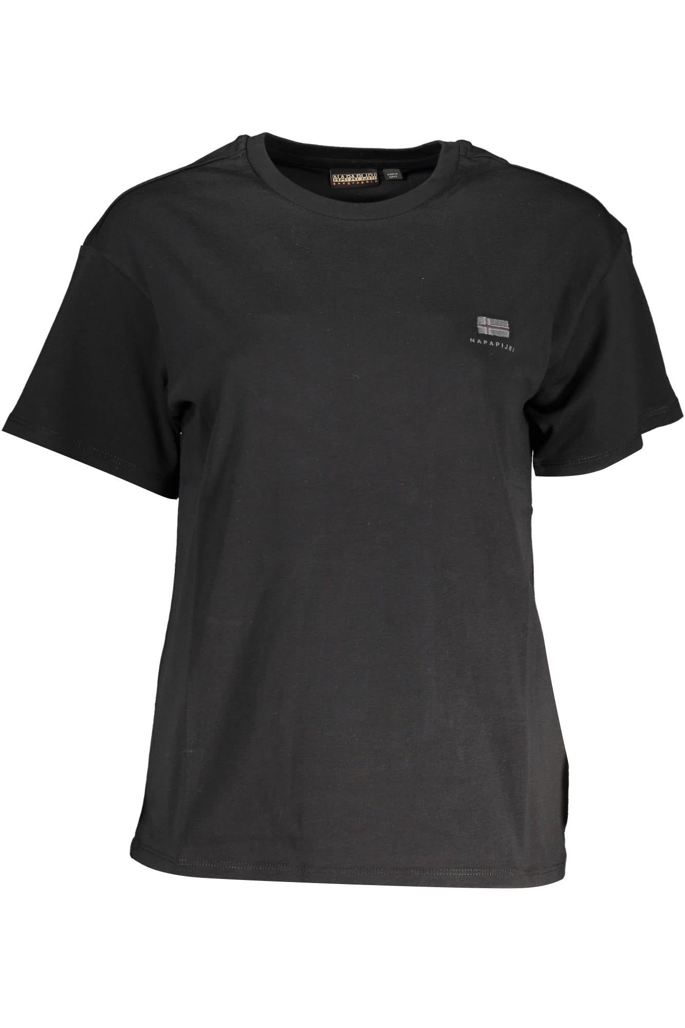 Napapijri Black Cotton Tops & T-Shirt - Fizigo