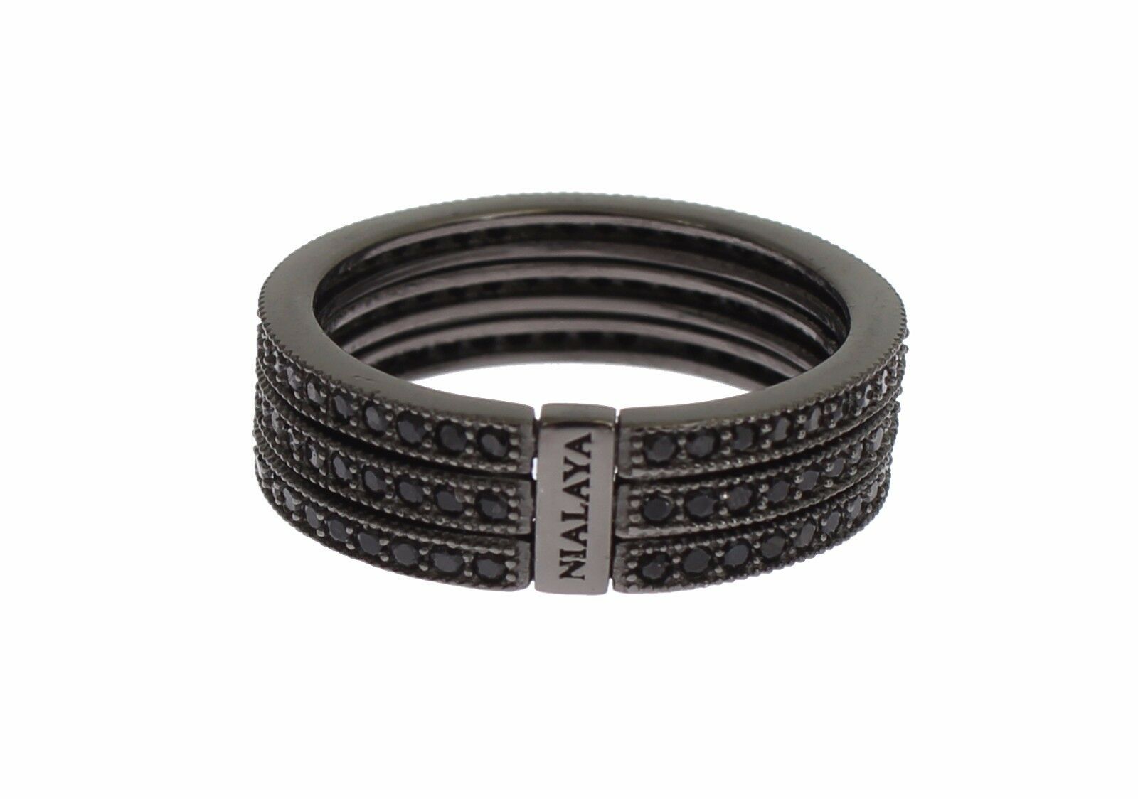 Nialaya Black CZ 925 Sterling Silver Womens - Fizigo