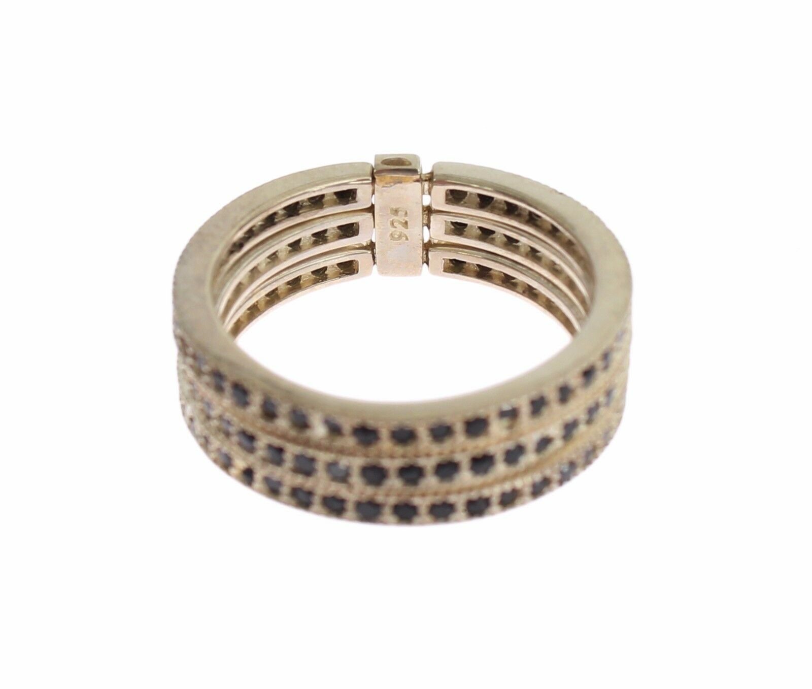 Nialaya Black CZ 925 Sterling Silver Womens Ring - Fizigo