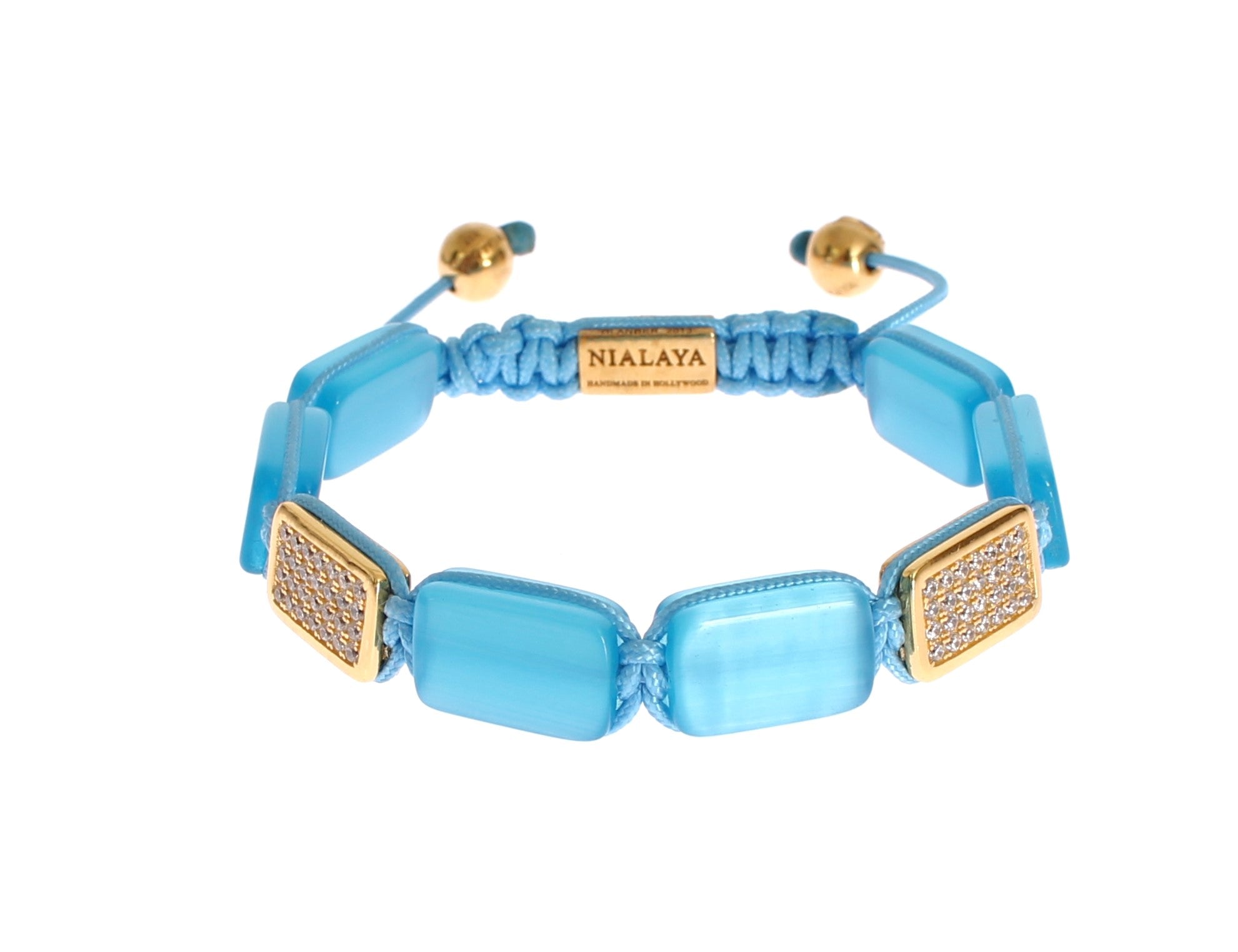 Nialaya CZ Opal 18K Gold 925 Bracelet - Fizigo