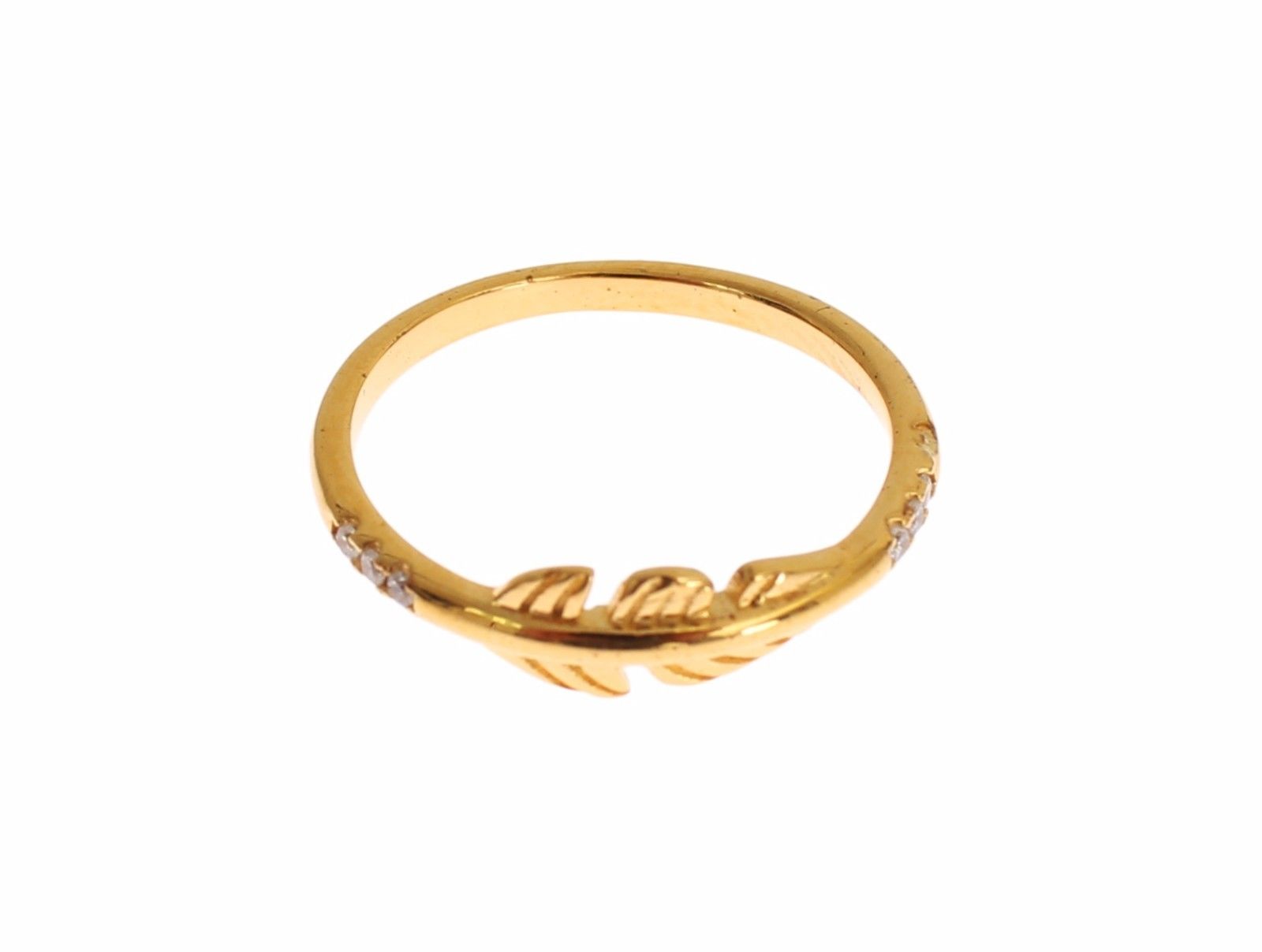 Nialaya Gold Clear CZ 925 Silver Ring - Fizigo