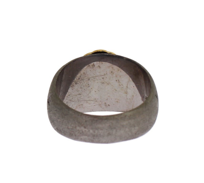Nialaya Gold Crest 925 Sterling Silver Ring - Fizigo