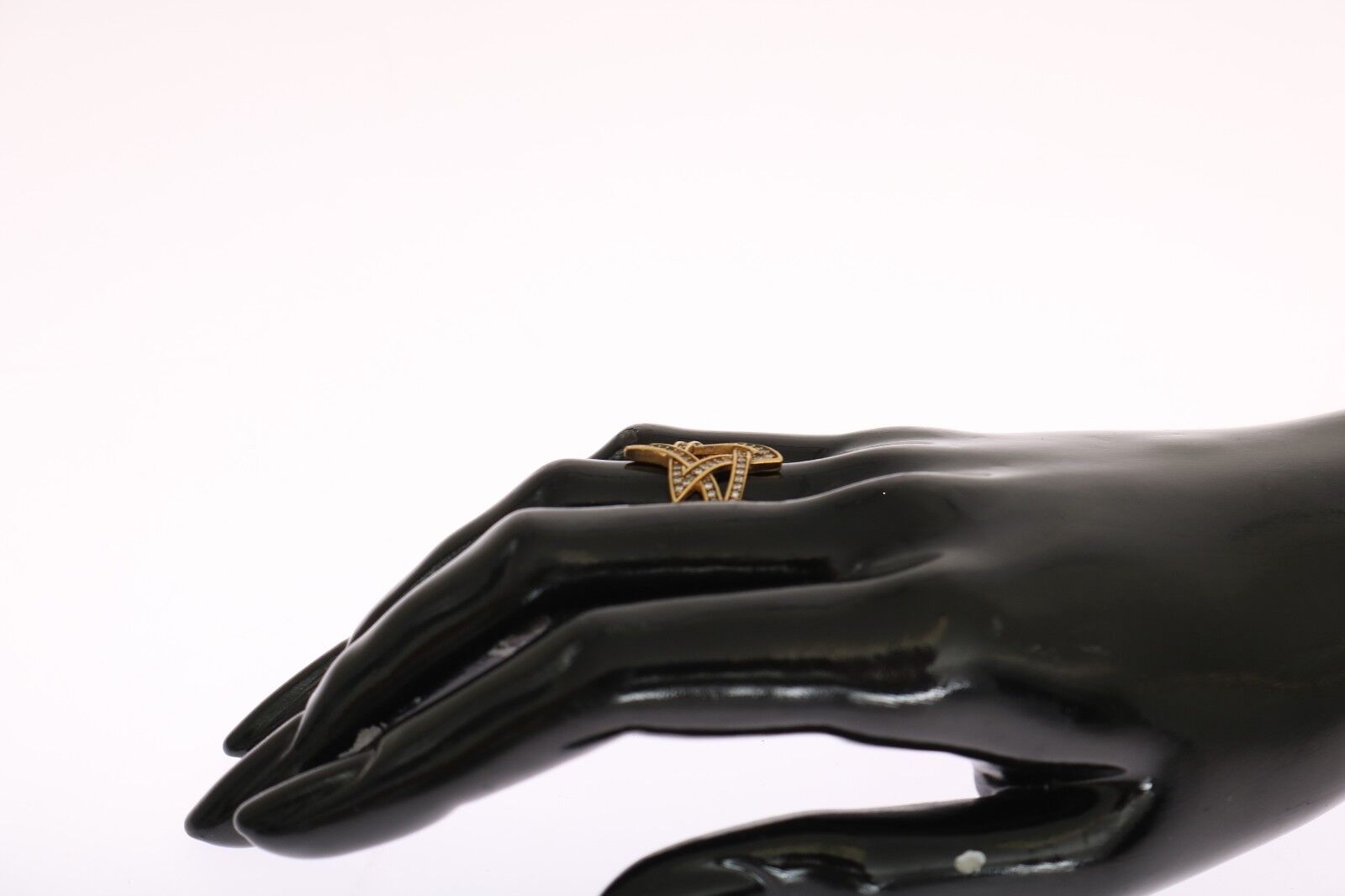 Nialaya Gold Star Clear CZ Gold 925 Silver Ring - Fizigo
