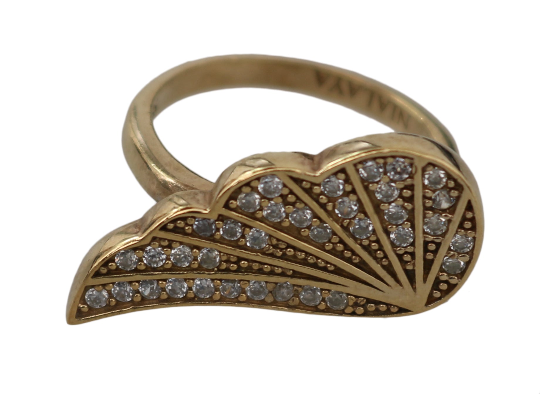 Nialaya Gold Wing Clear CZ 925 Silver Authentic Women - Fizigo