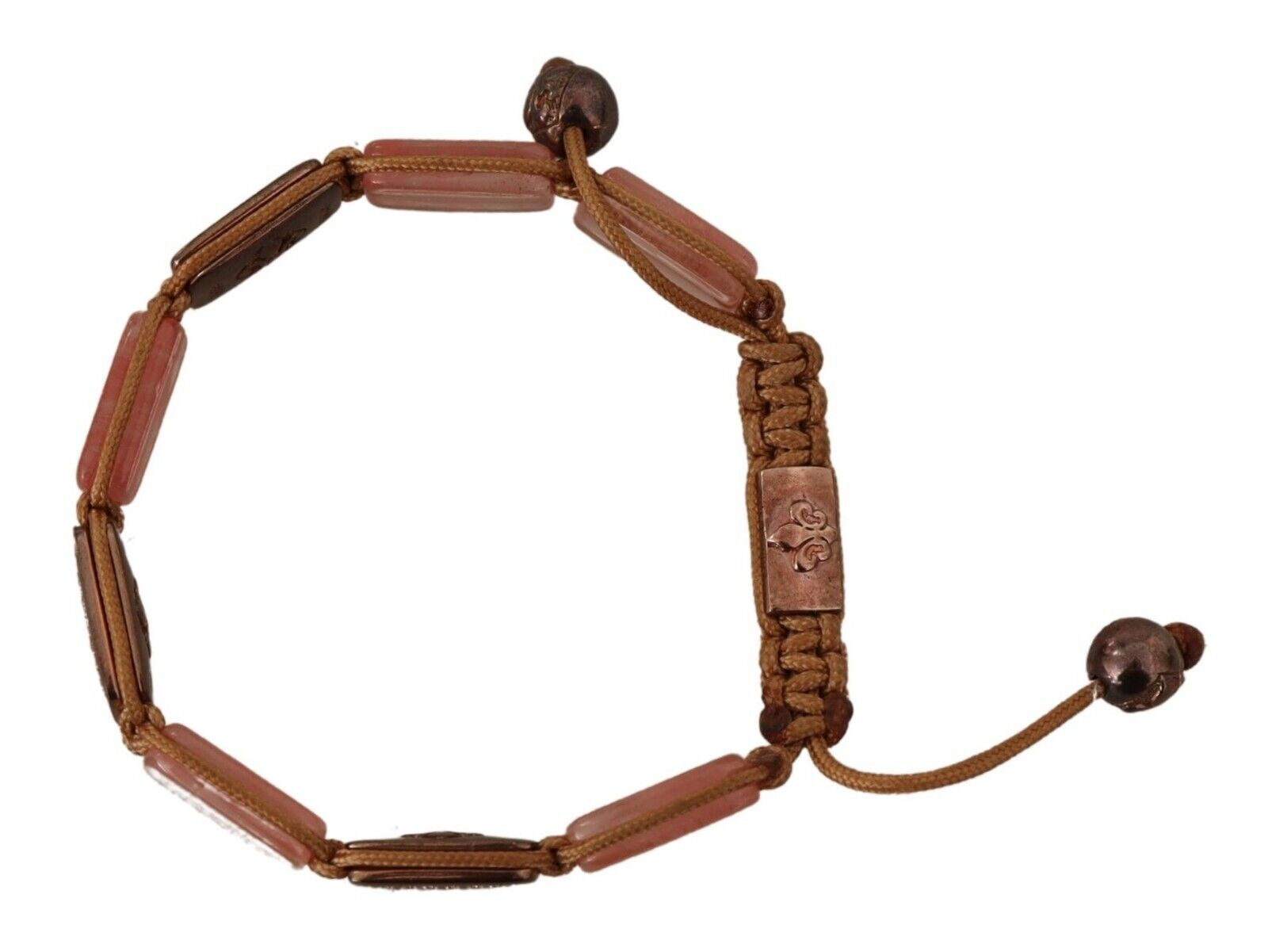Nialaya Multicolor Crystals Logo Embellished Adjustable Bracelet - Fizigo