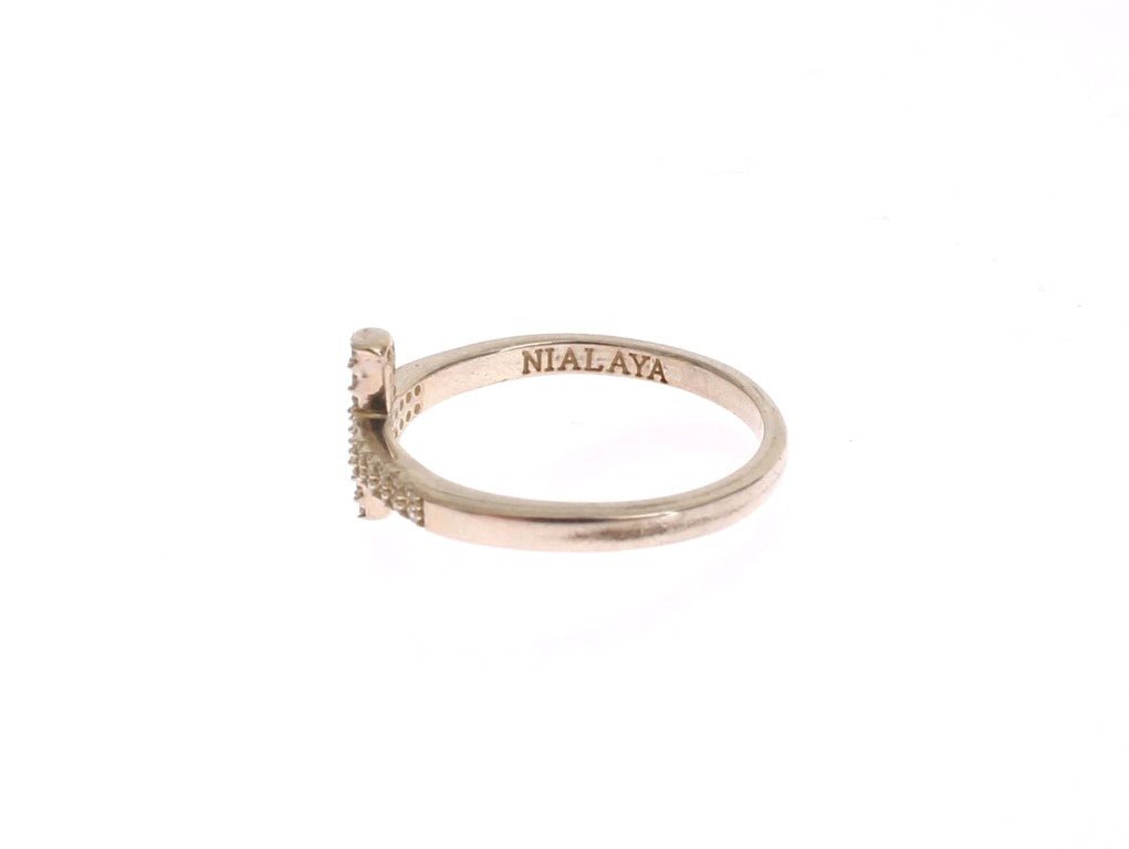 Nialaya Silver CZ Cross 925 Ring - Fizigo