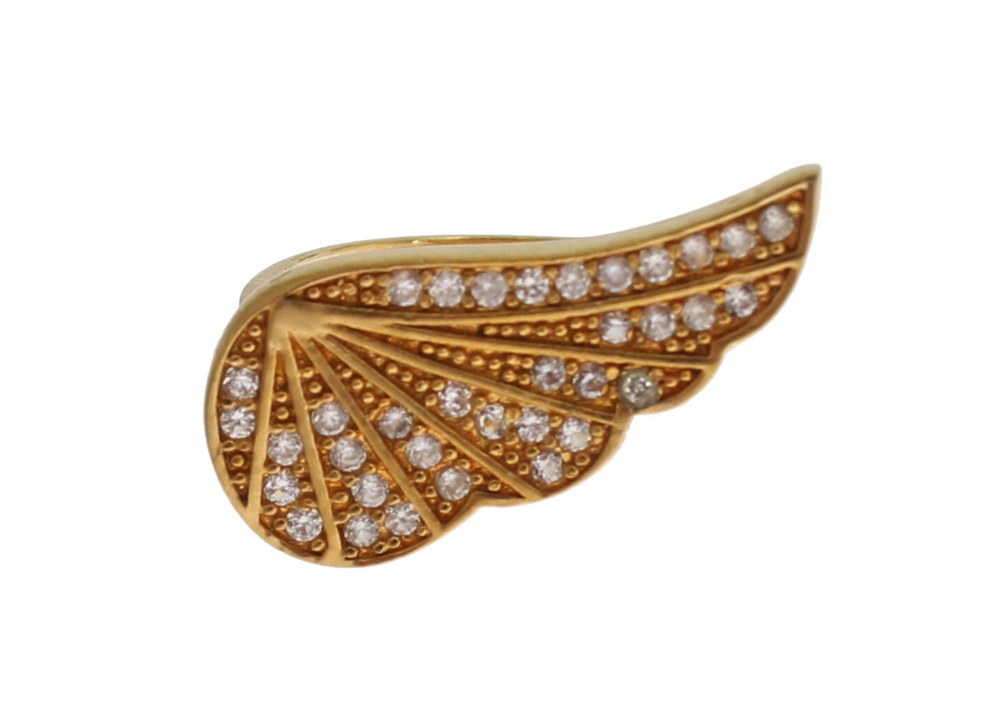 Nialaya Womens Clear CZ Gold 925 Silver Authentic Ring - Fizigo
