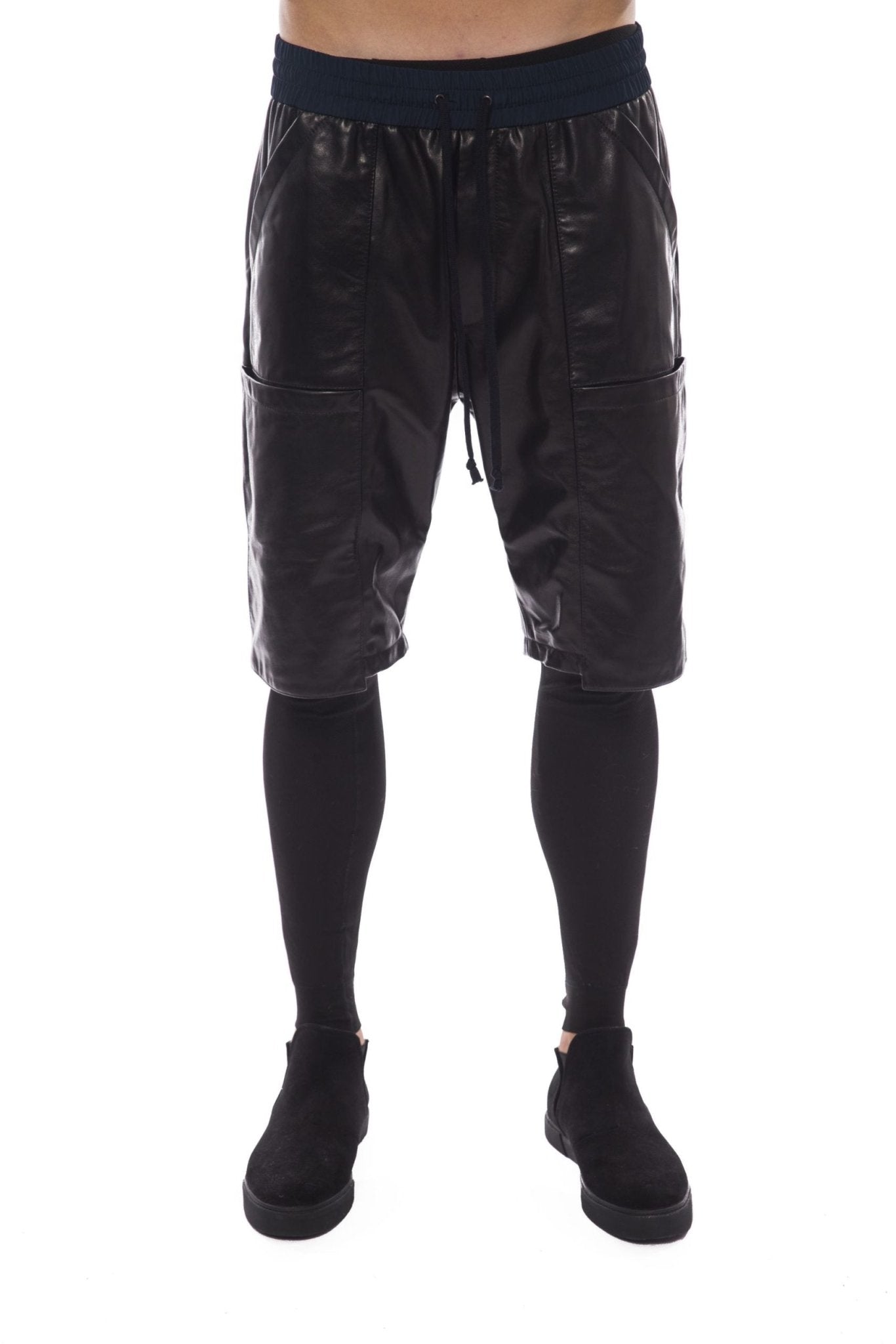 Nicolo Tonetto Black Leather Jeans & Pant - Fizigo