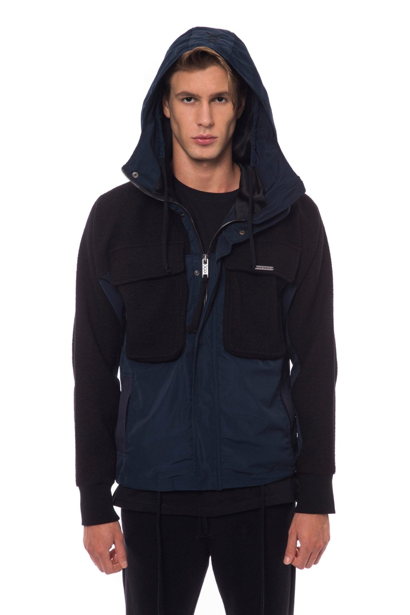 Nicolo Tonetto Black Wool Jacket - Fizigo