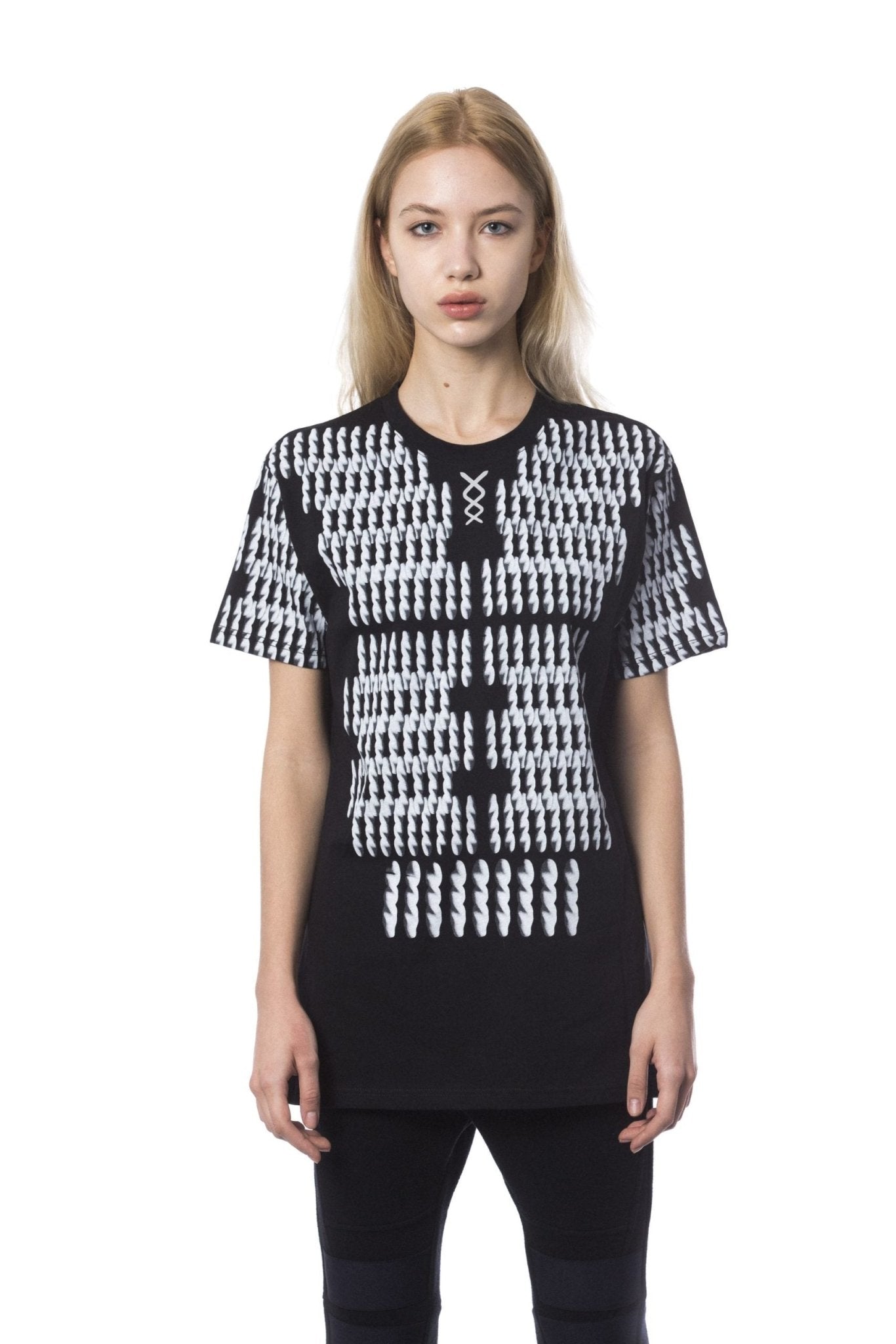 Nicolo Tonetto Black/White Cotton T-Shirt - Fizigo