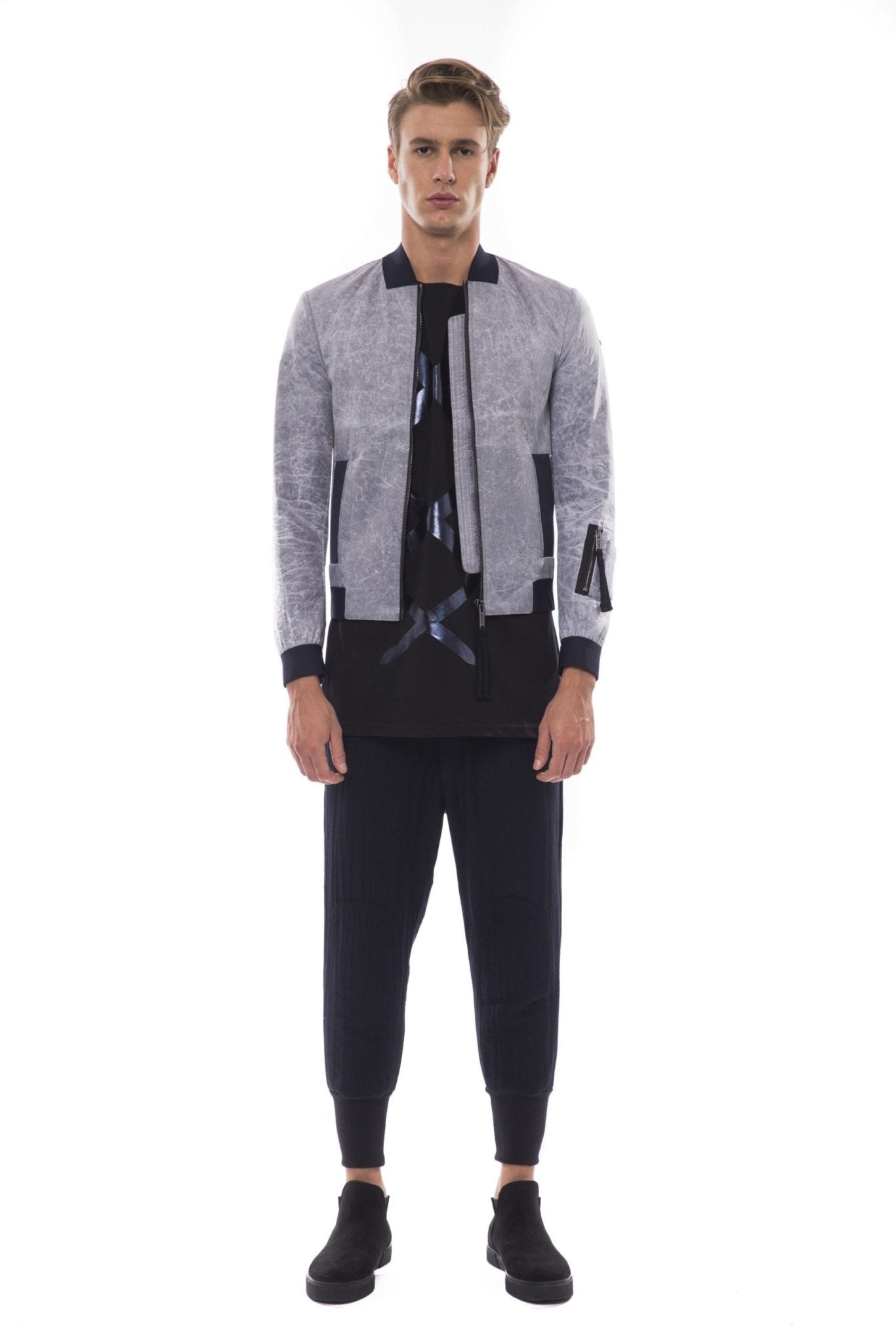Nicolo Tonetto Gray Polyester Jacket - Fizigo