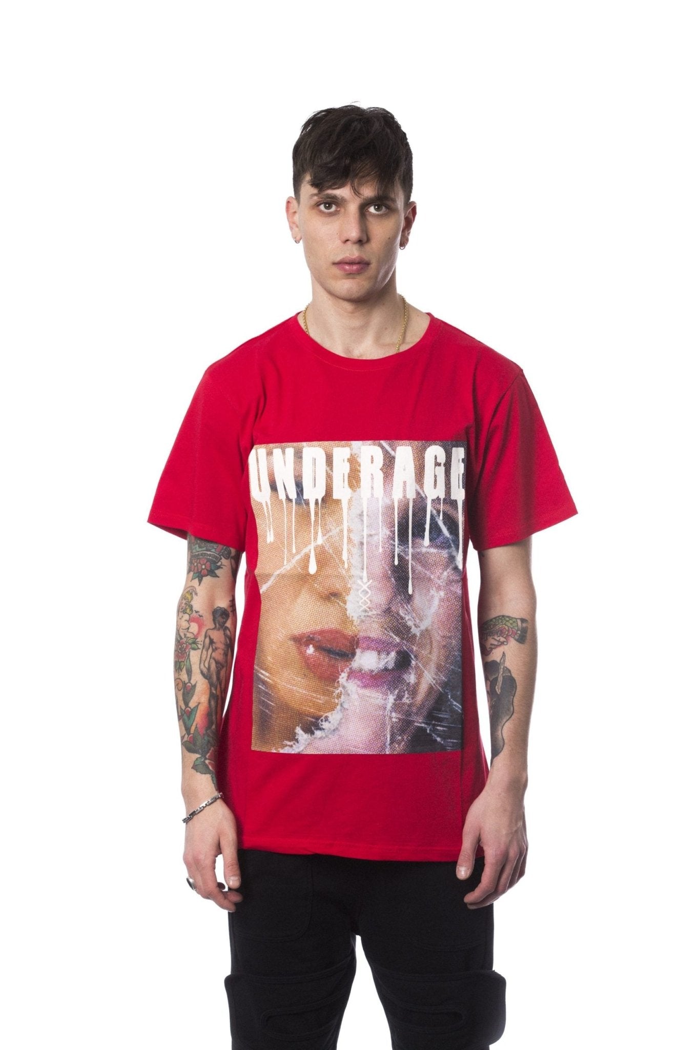 Nicolo Tonetto Red Cotton T-Shirt - Fizigo