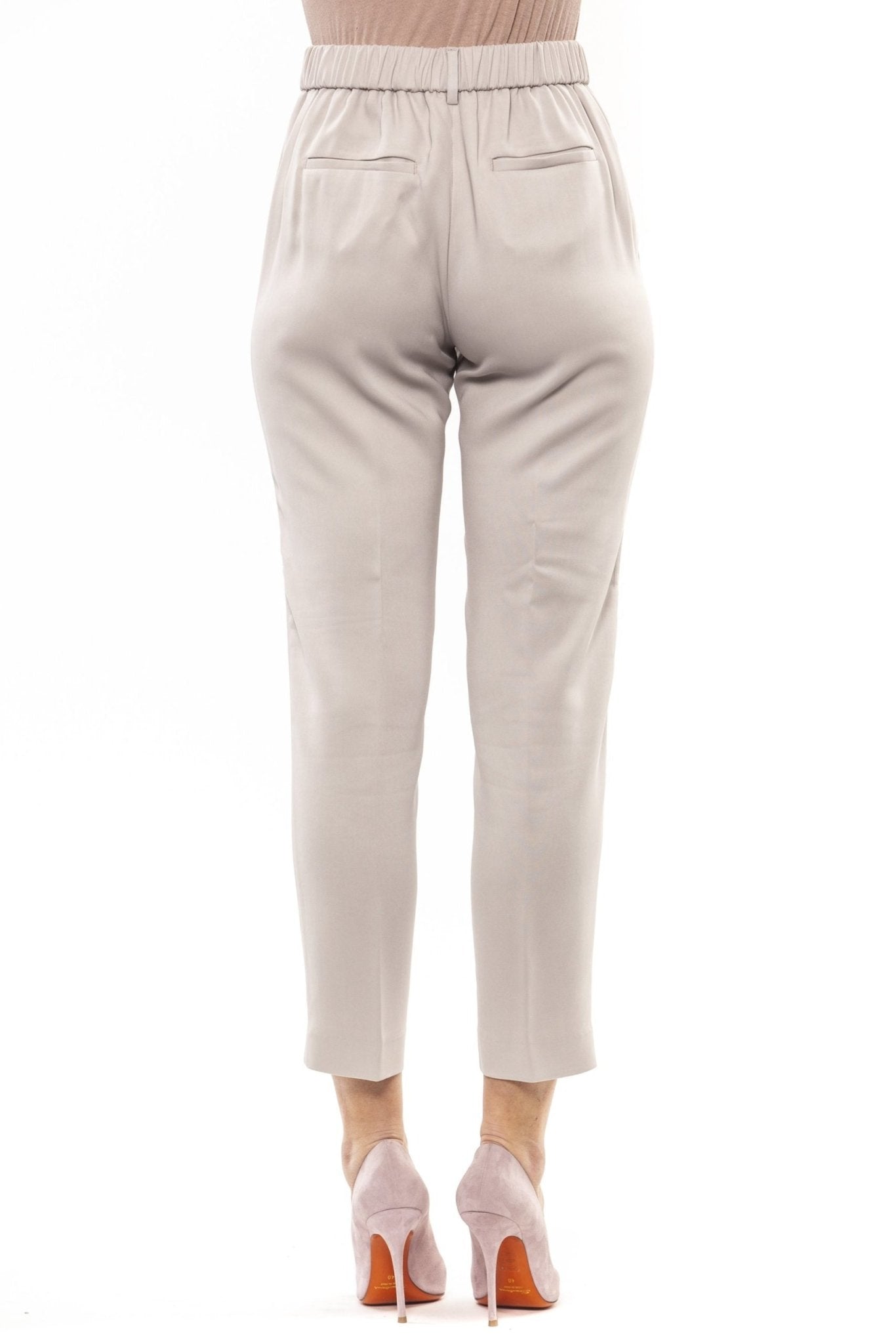 Peserico Beige Viscose Jeans & Pant - Fizigo