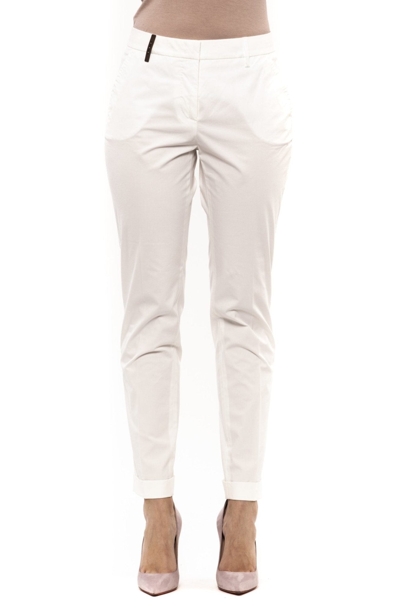 Peserico White Cotton Jeans & Pant - Fizigo