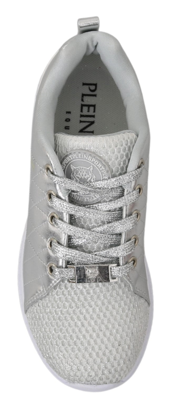 Philipp Plein Gisella Silver Polyester Sneakers Shoes - Fizigo