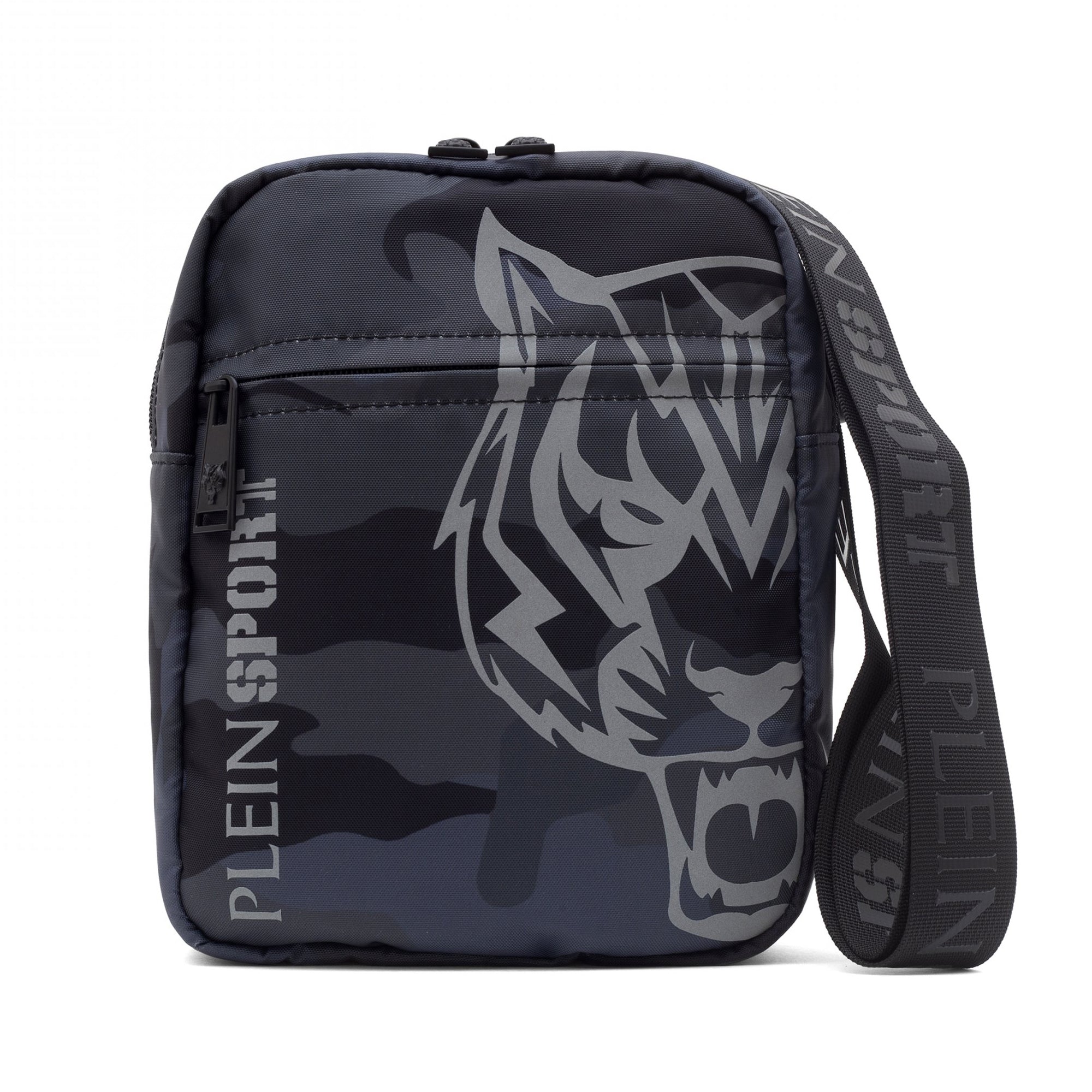 Plein Sport Gray Polyester Messenger Bag - Fizigo