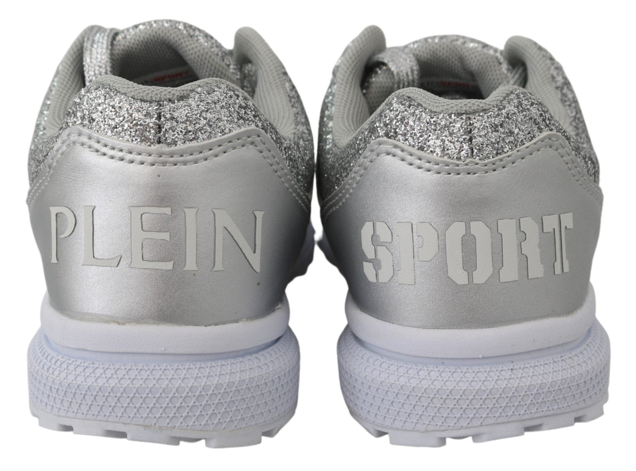 Plein Sport Silver Polyester Runner Jasmines Sneakers Shoes - Fizigo