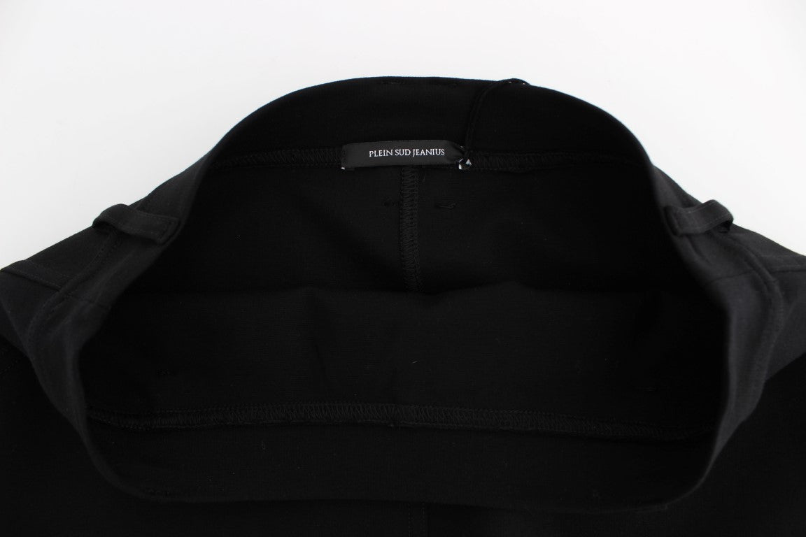 PLEIN SUD Black Straight Pencil Skirt - Fizigo