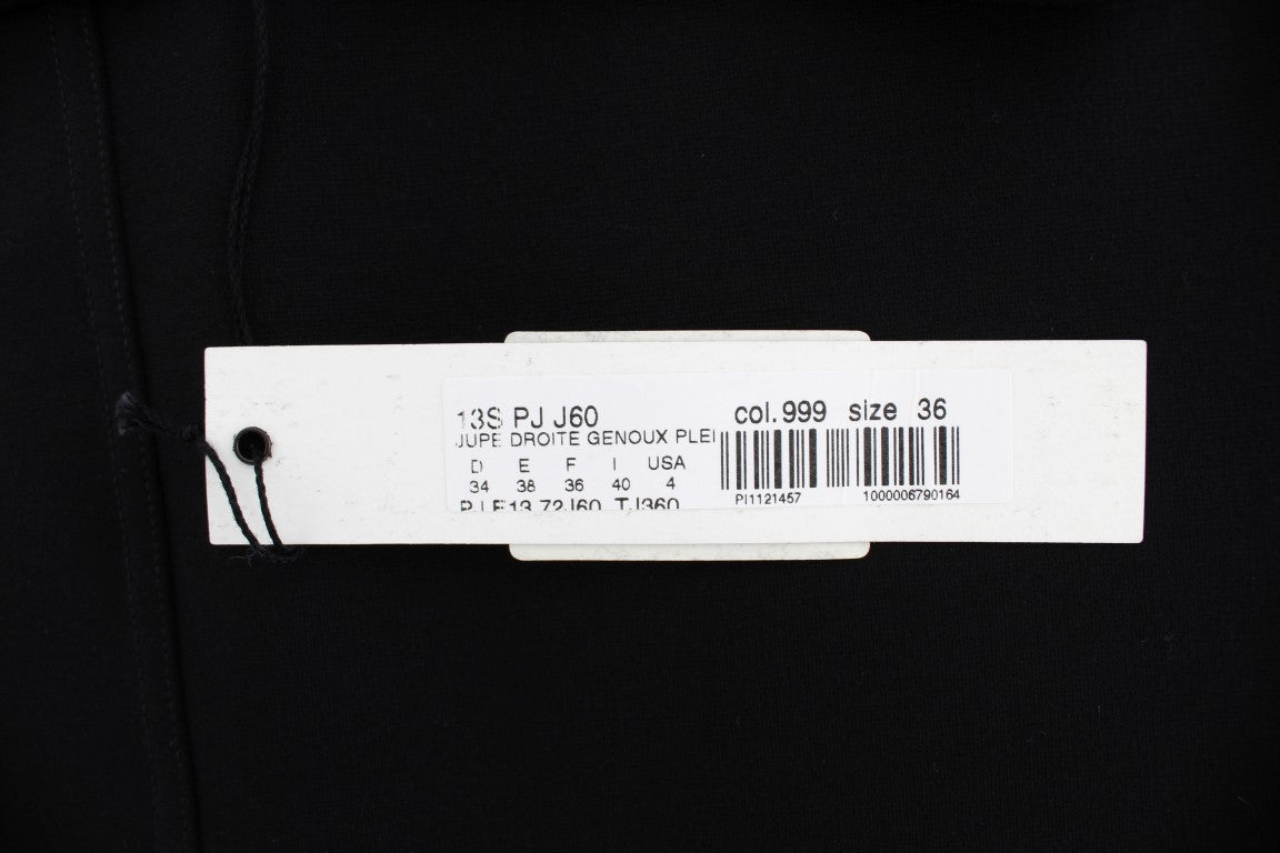PLEIN SUD Black Straight Pencil Skirt - Fizigo