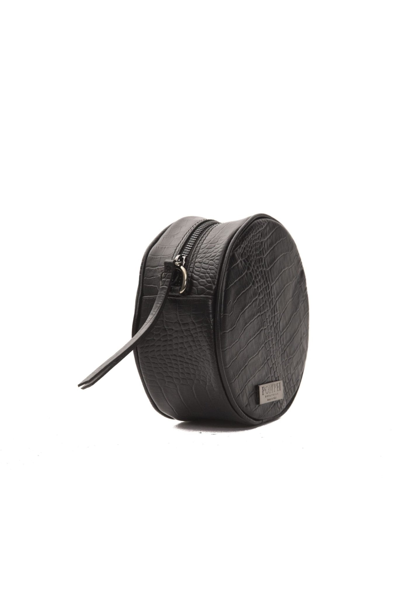 Pompei Donatella Black Leather Crossbody Bag - Fizigo
