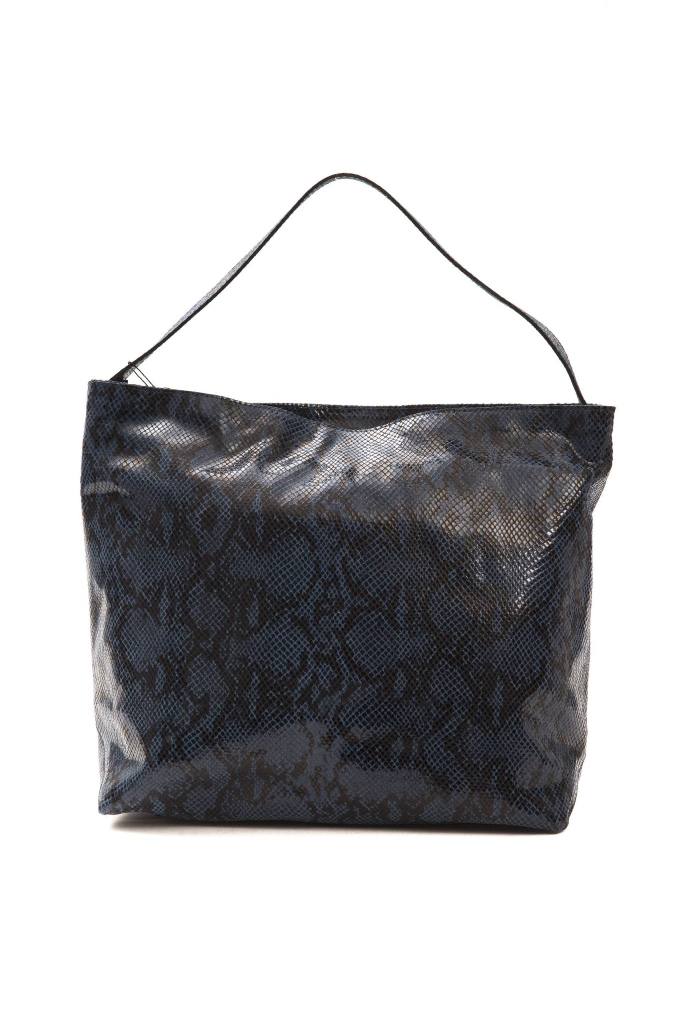 Pompei Donatella Blue Leather Shoulder Bag - Fizigo