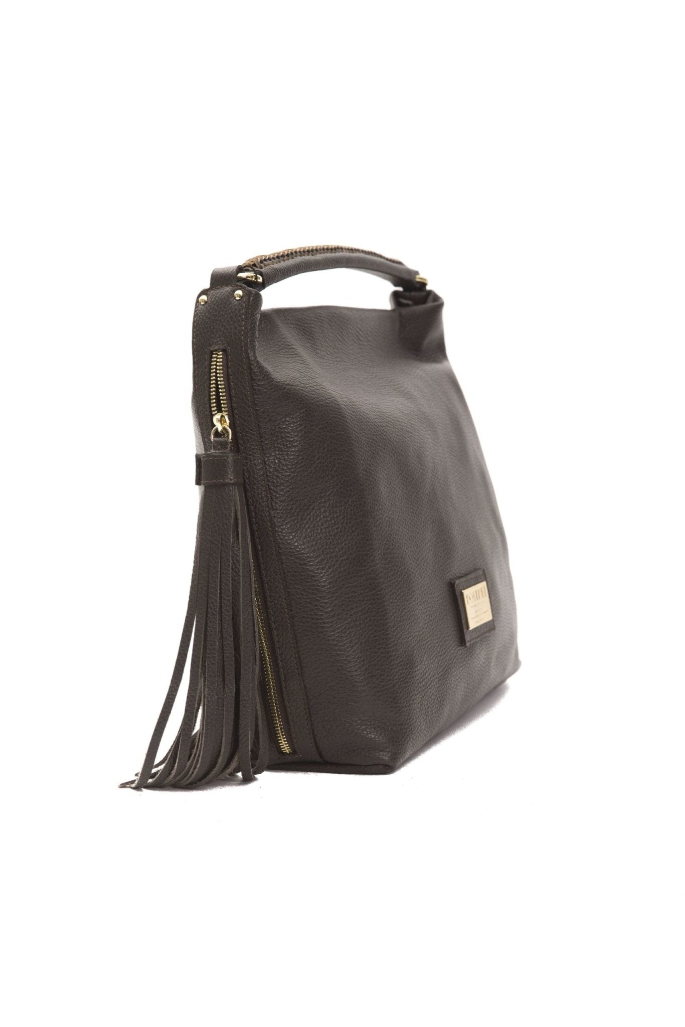 Pompei Donatella Brown Leather Shoulder Bag - Fizigo
