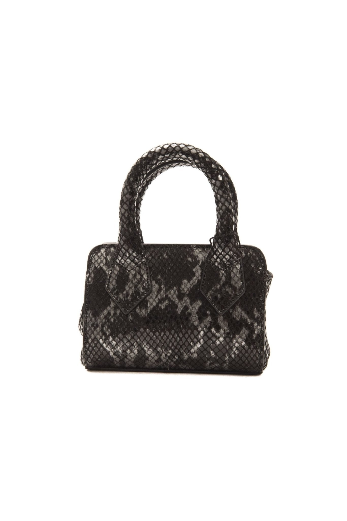 Pompei Donatella Gray Leather Handbag - Fizigo