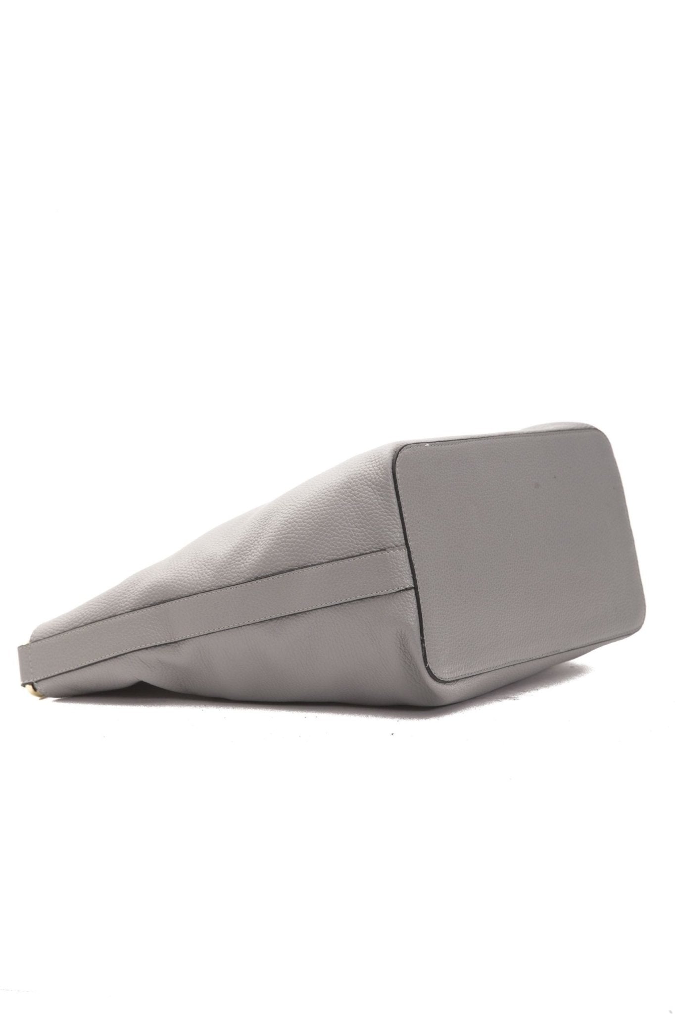 Pompei Donatella Gray Leather Shoulder Bag - Fizigo