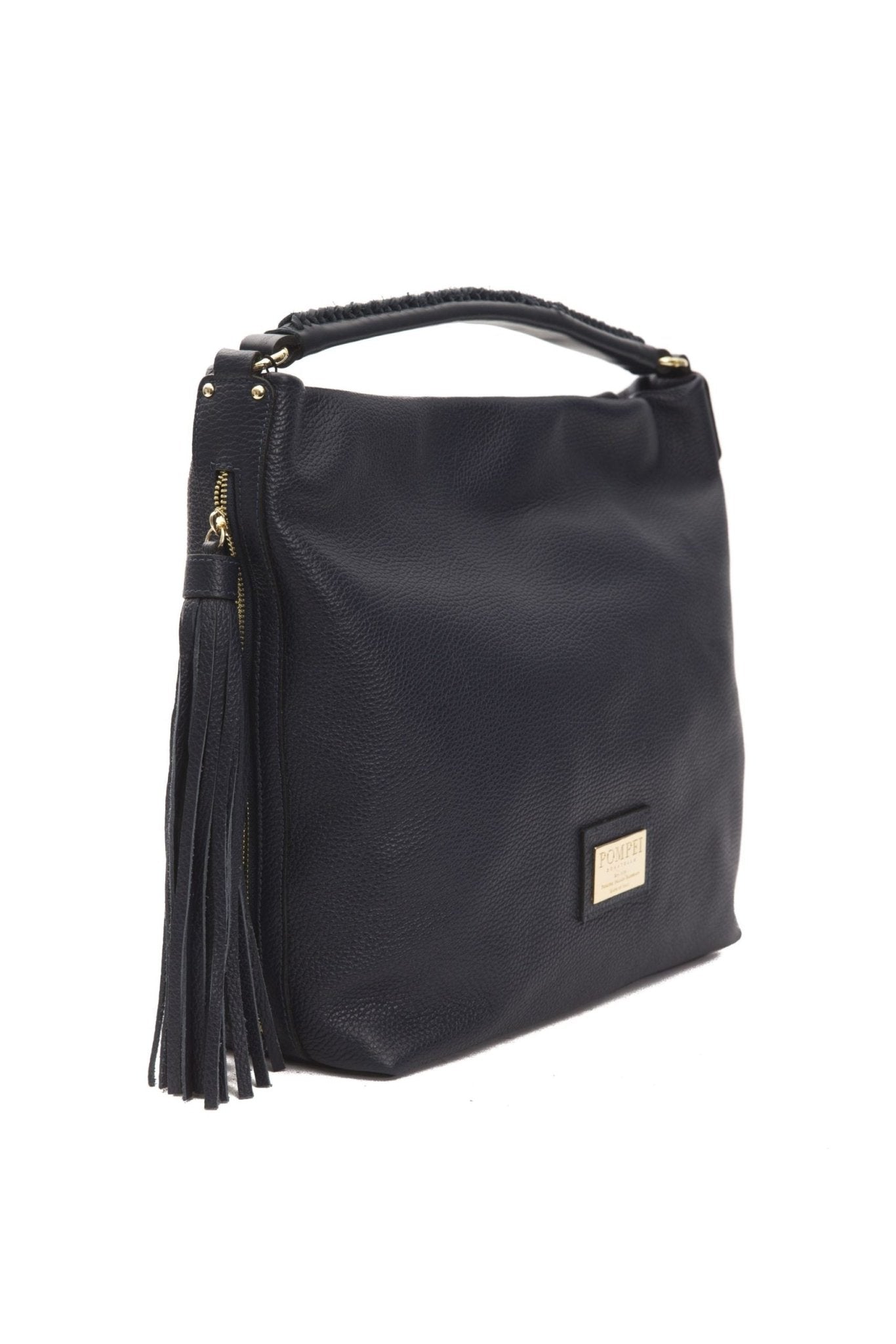 Pompei Donatella Gray Leather Shoulder Bag - Fizigo