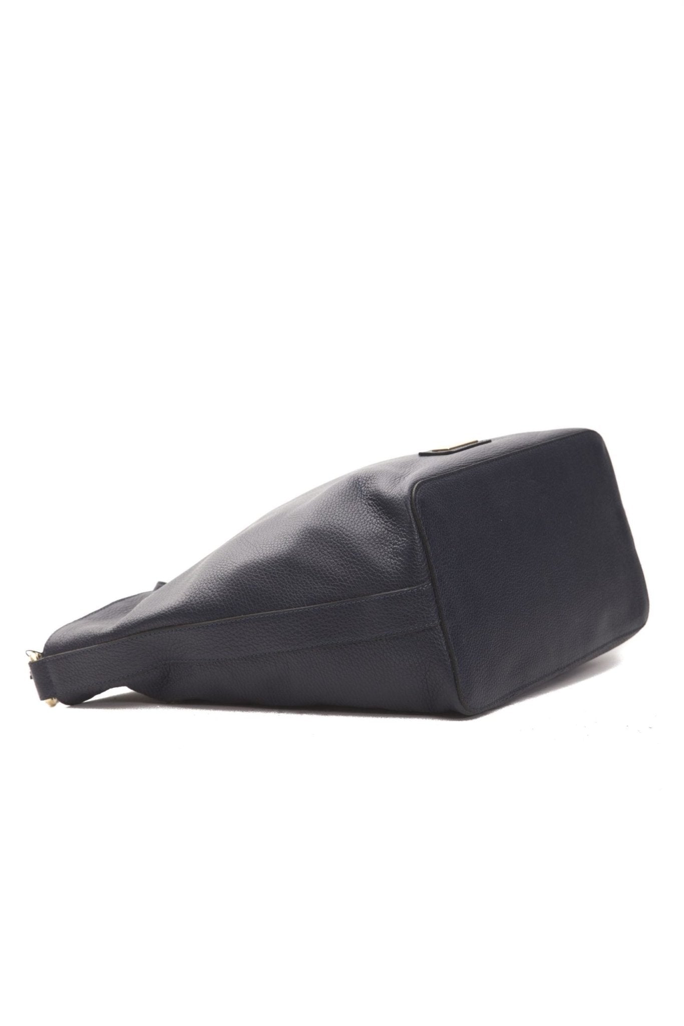 Pompei Donatella Gray Leather Shoulder Bag - Fizigo
