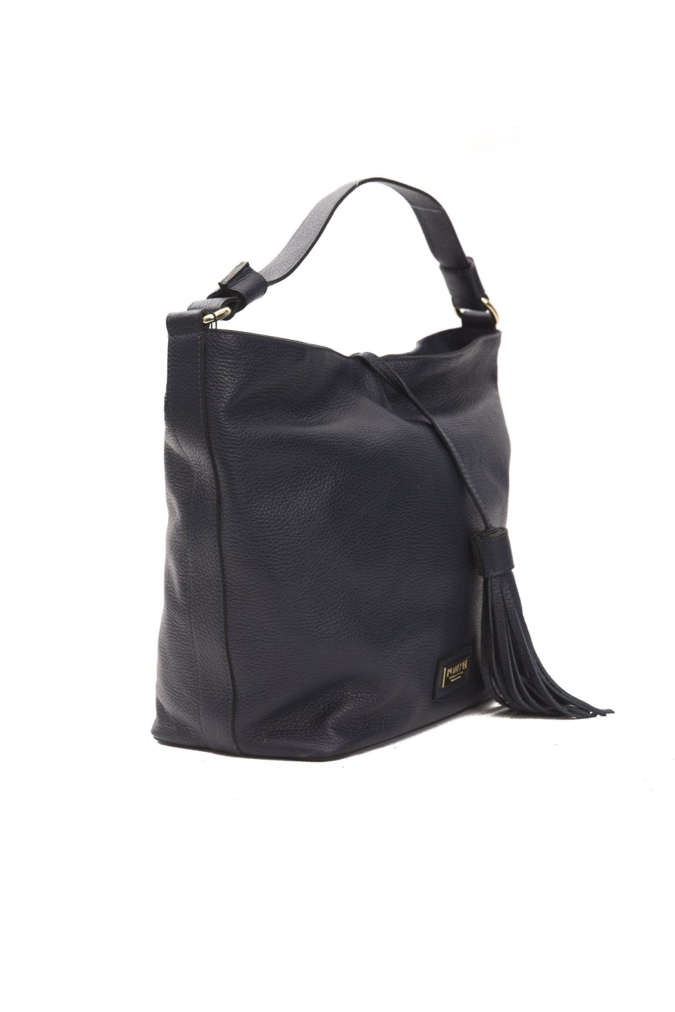 Pompei Donatella Gray Leather Shoulder Bag - Fizigo