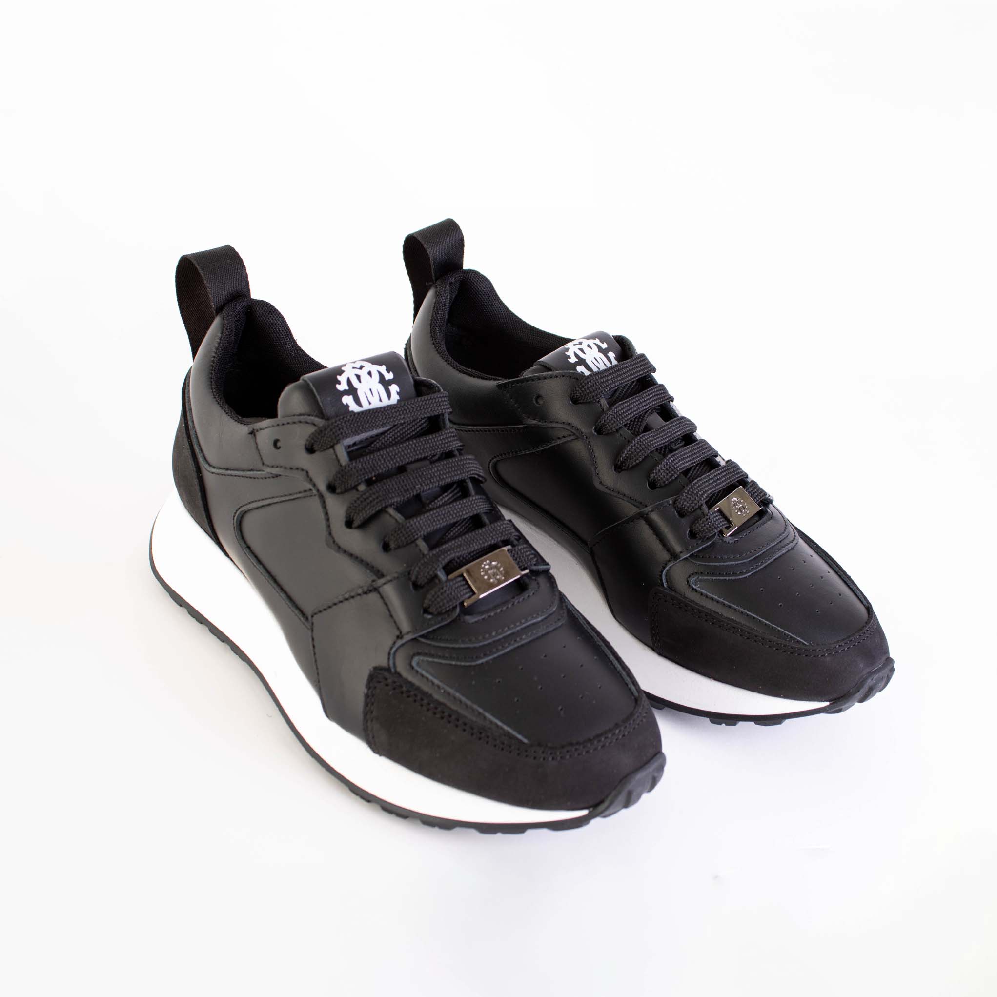 Roberto Cavalli Classic Logo Embossed Sneakers - Fizigo