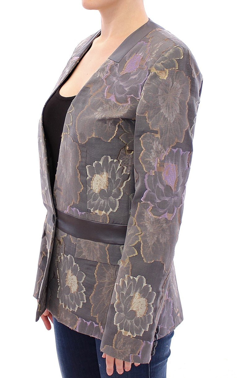Roberto Fragata Multicolor Silk Floral Cotton Blazer - Fizigo