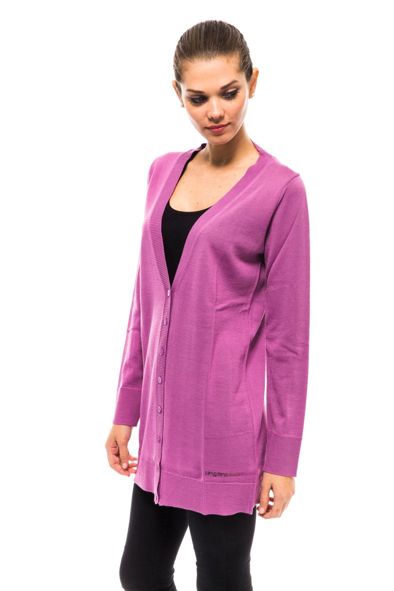 Ungaro Fever Violet Wool Cardigan - Fizigo